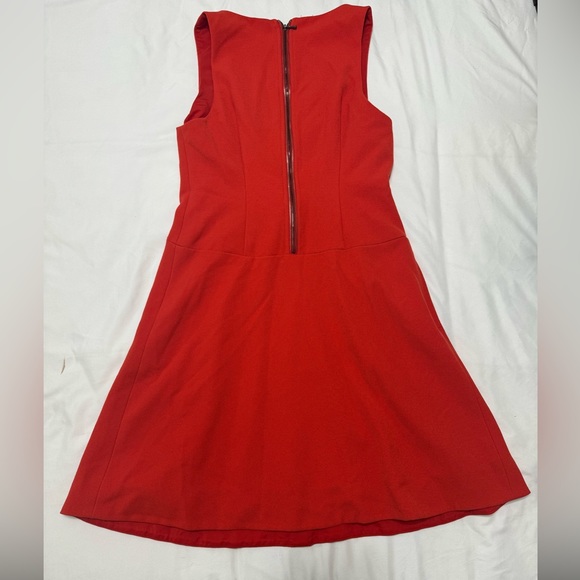 Anthropologie Leifsdottir Hot Orange Dress with Pockets - Picture 2 of 4